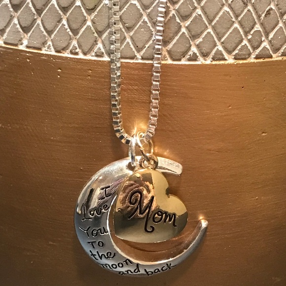I  Love You TO THE MOON & BACK MOM Necklace - Picture 5 of 5